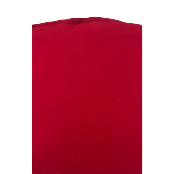 HANES SHORT SLEEVE GRAPHIC T-SHIRT, WOMENS, 2X, RED WITH RED WHITE BLUE NOMES - Picture 6 of 9